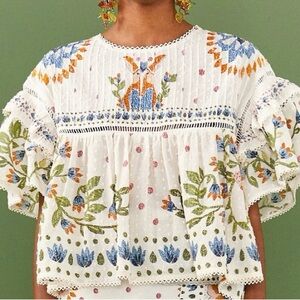 Farm Rio Summer Garden Blouse- new with tags, never worn!